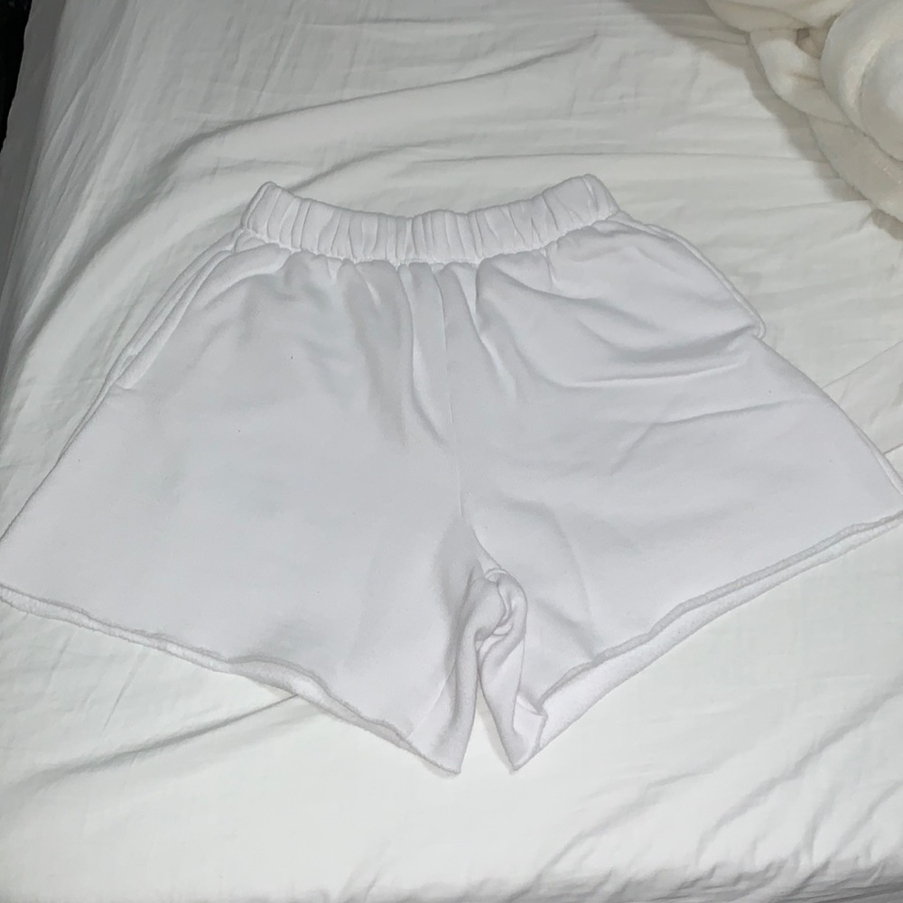White Aerie Fleece shorts